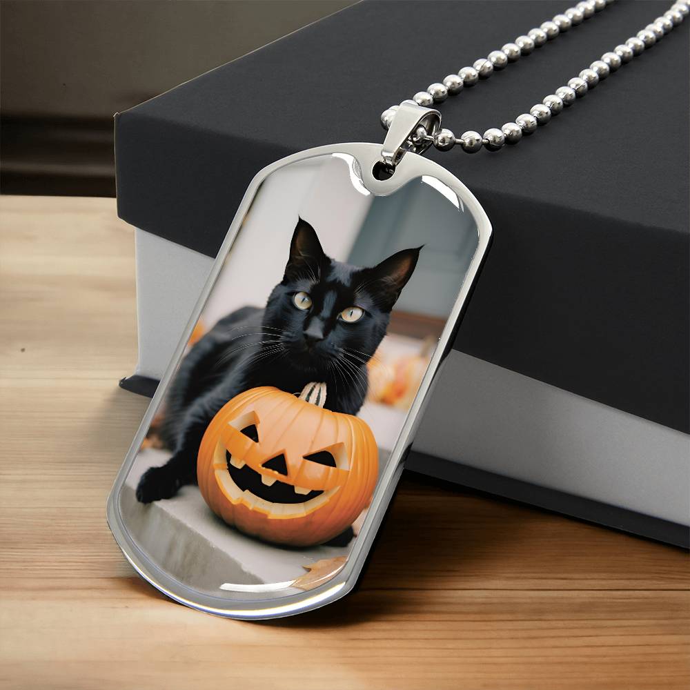 Halloween Black Cat Necklace