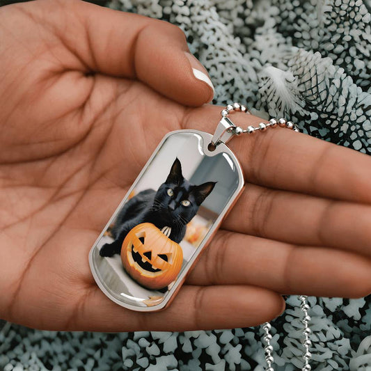 Halloween Black Cat Necklace