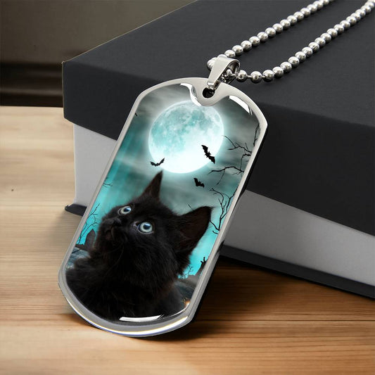 Halloween Black Cat Necklace