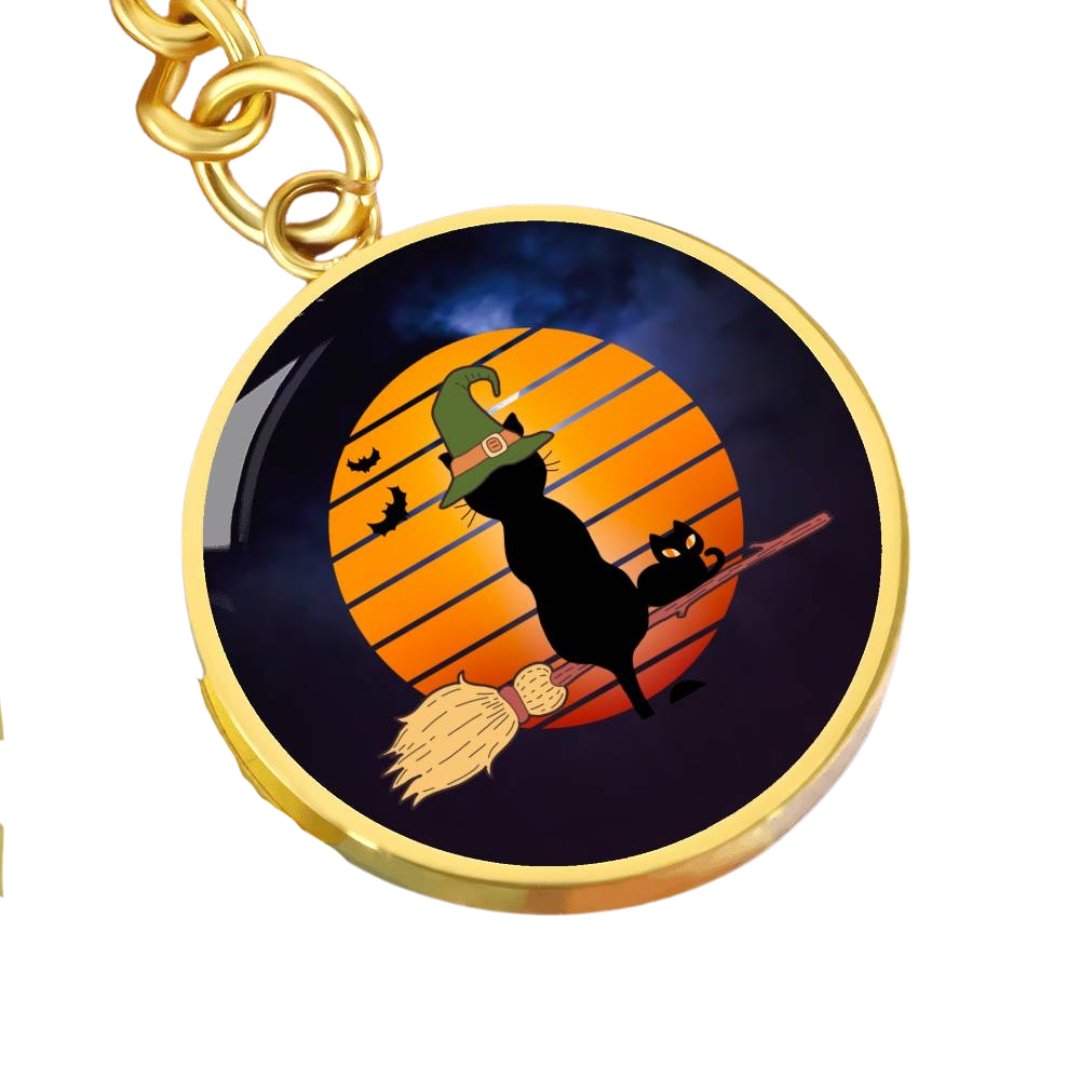 Halloween Cat Keychain