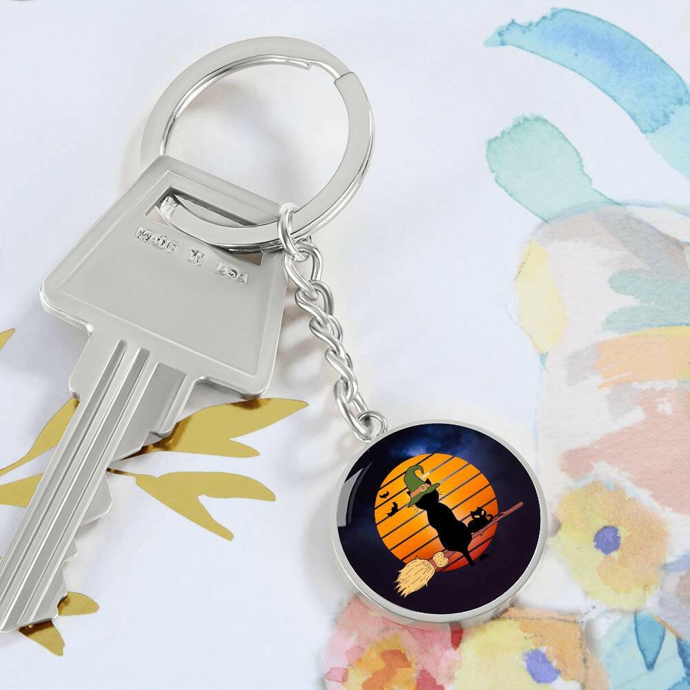 Halloween Cat Keychain