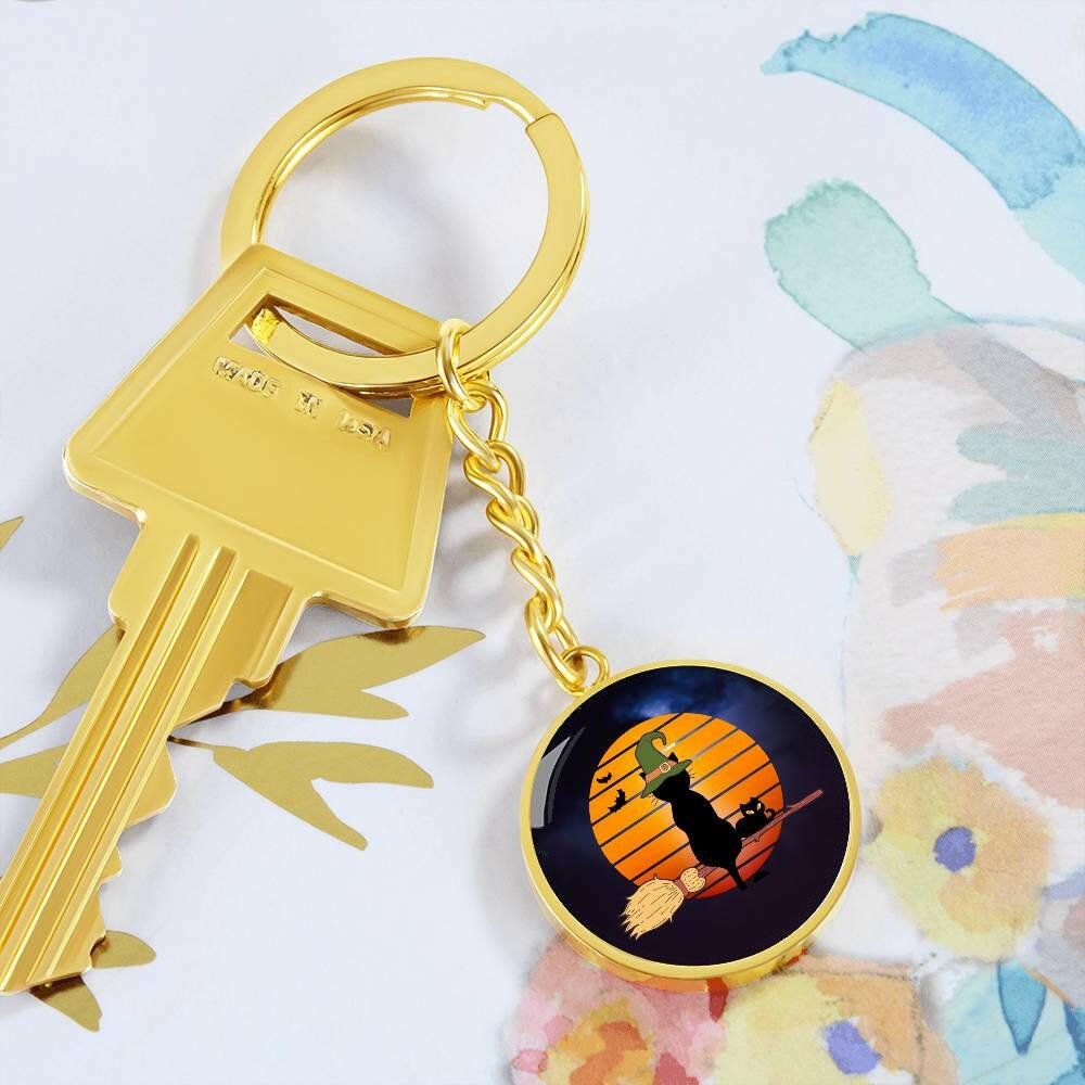 Halloween Cat Keychain