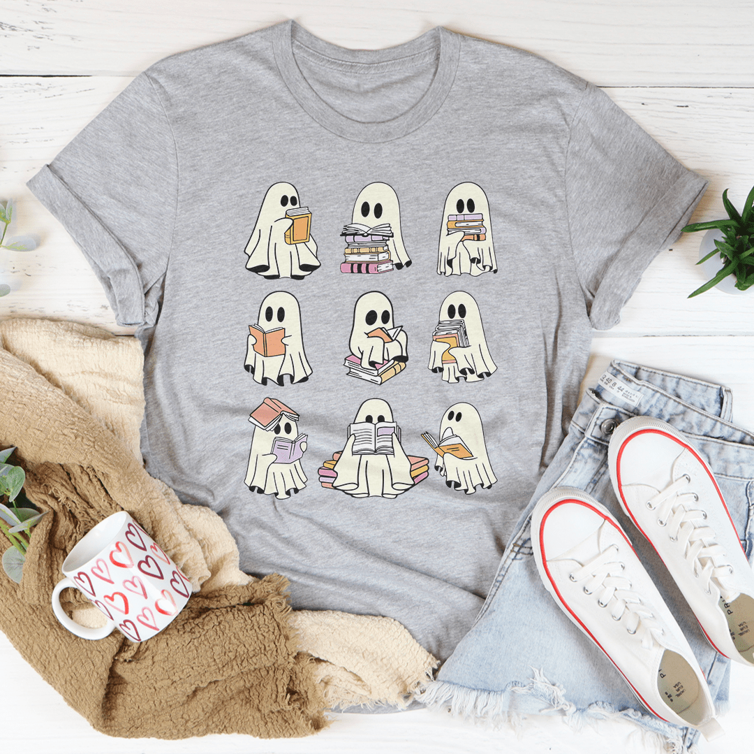 Halloween Ghost Book Lover Tee