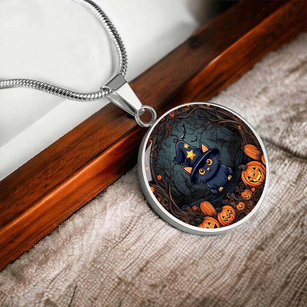 Halloween Kitty Necklace
