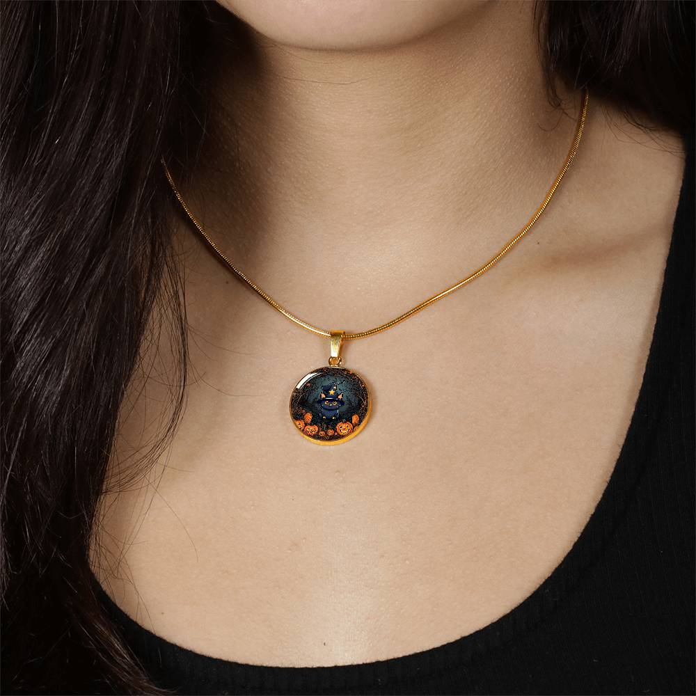 Halloween Kitty Necklace
