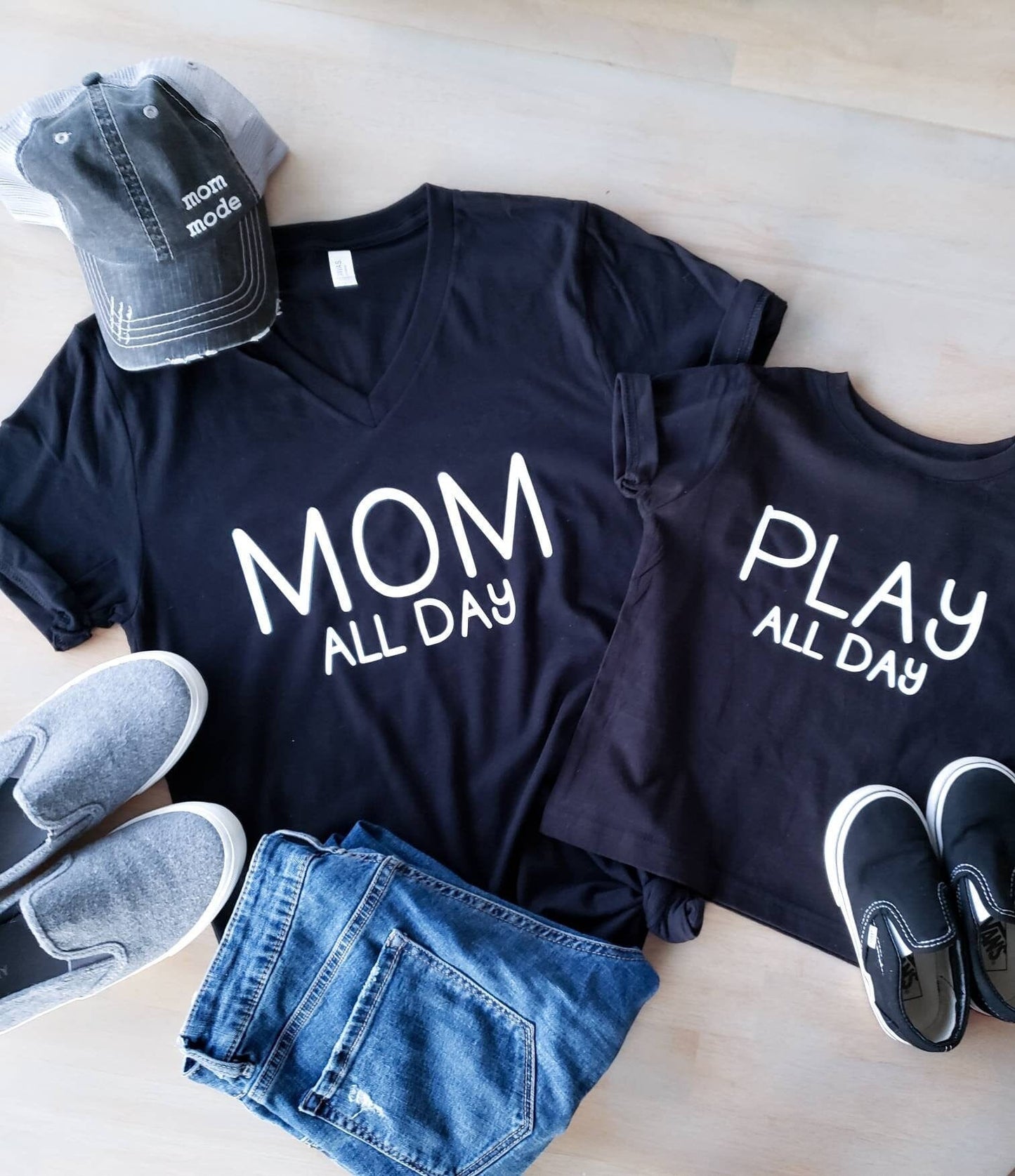 Mom All Day Play All Day • Mommy and Me Shirts