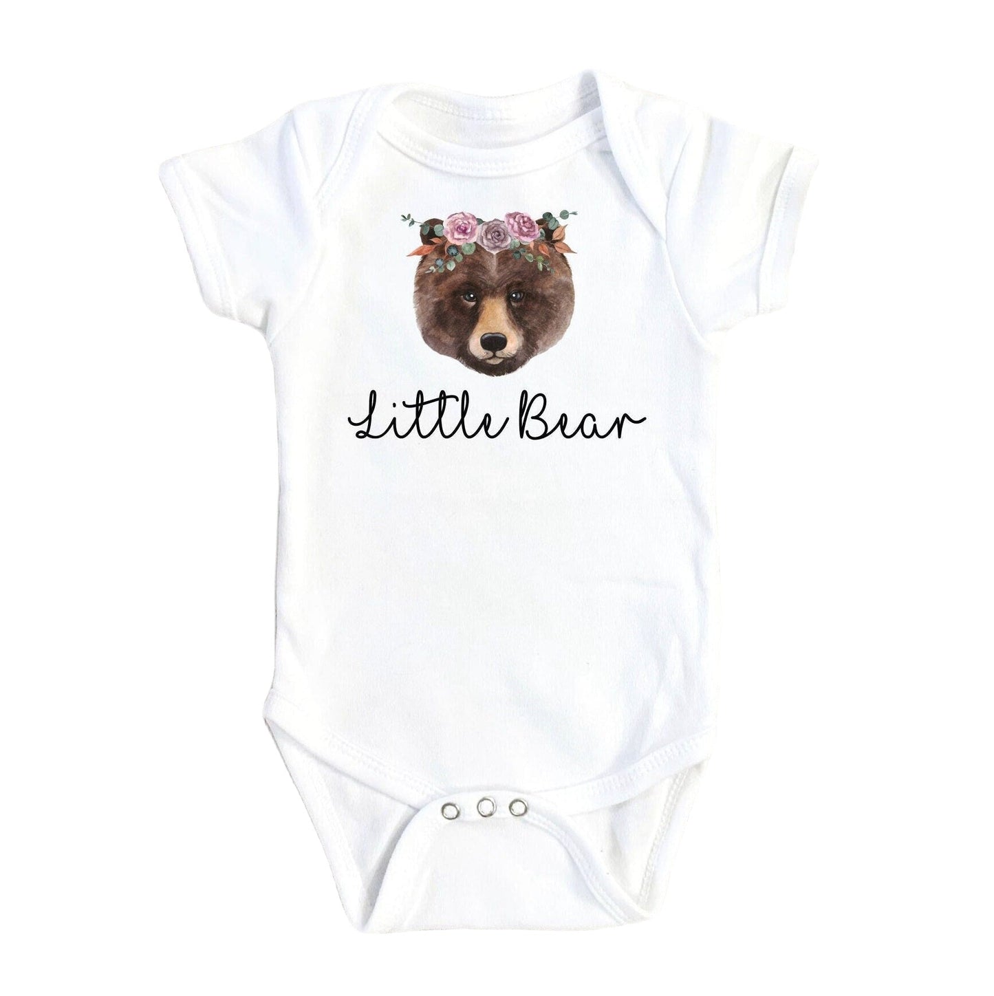 Bear Floral - Baby Boy Girl Clothes Infant Bodysuit Funny Cute Newborn