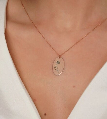 Birthday Month Flower Necklace