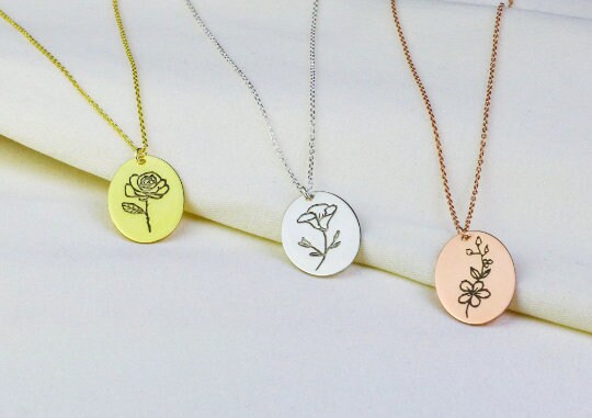 Birthday Month Flower Necklace