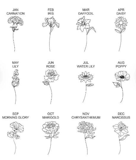 Birthday Month Flower Necklace