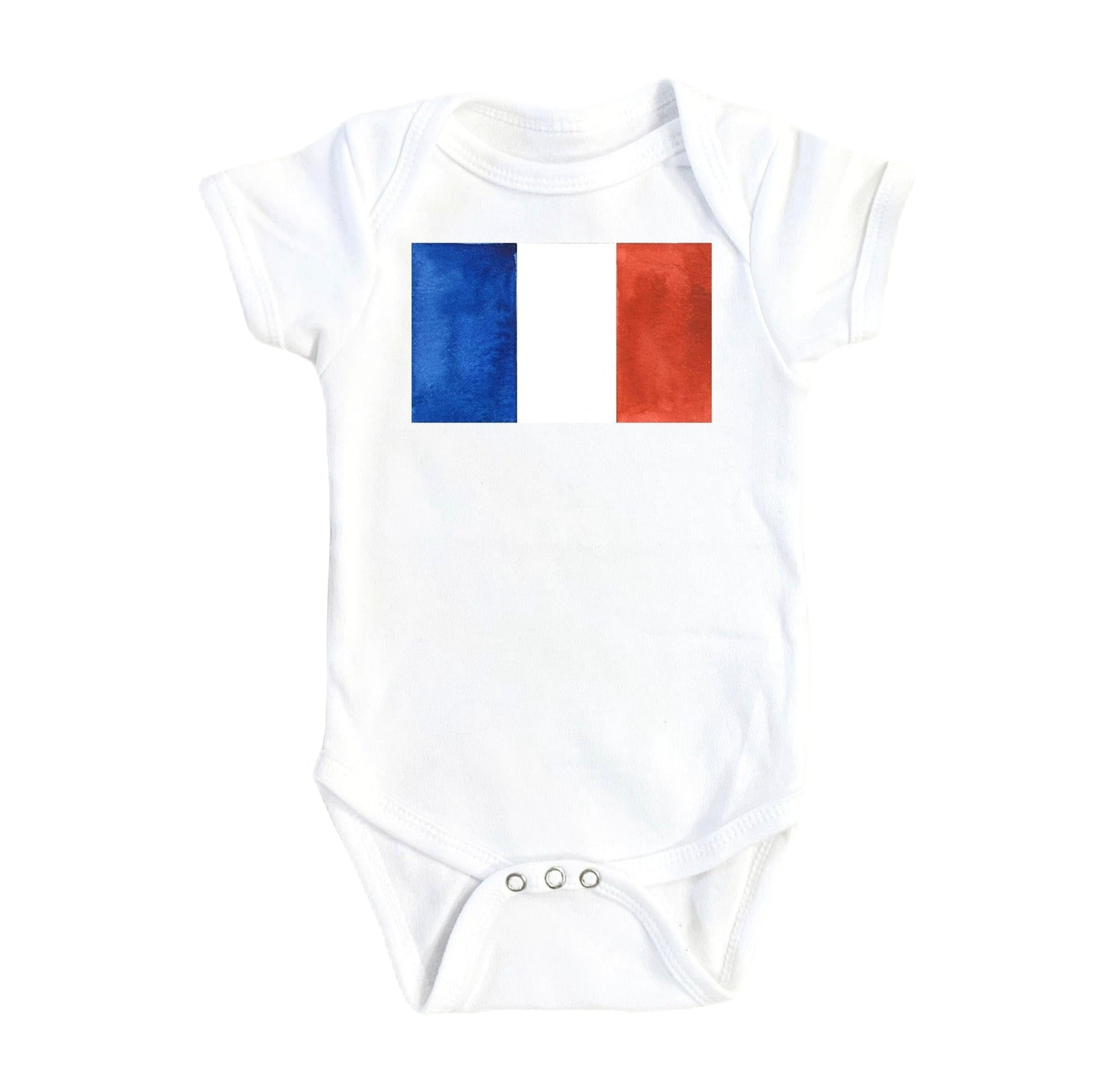 French Flag - Baby Boy Girl Clothes Infant Bodysuit Funny Cute Newborn