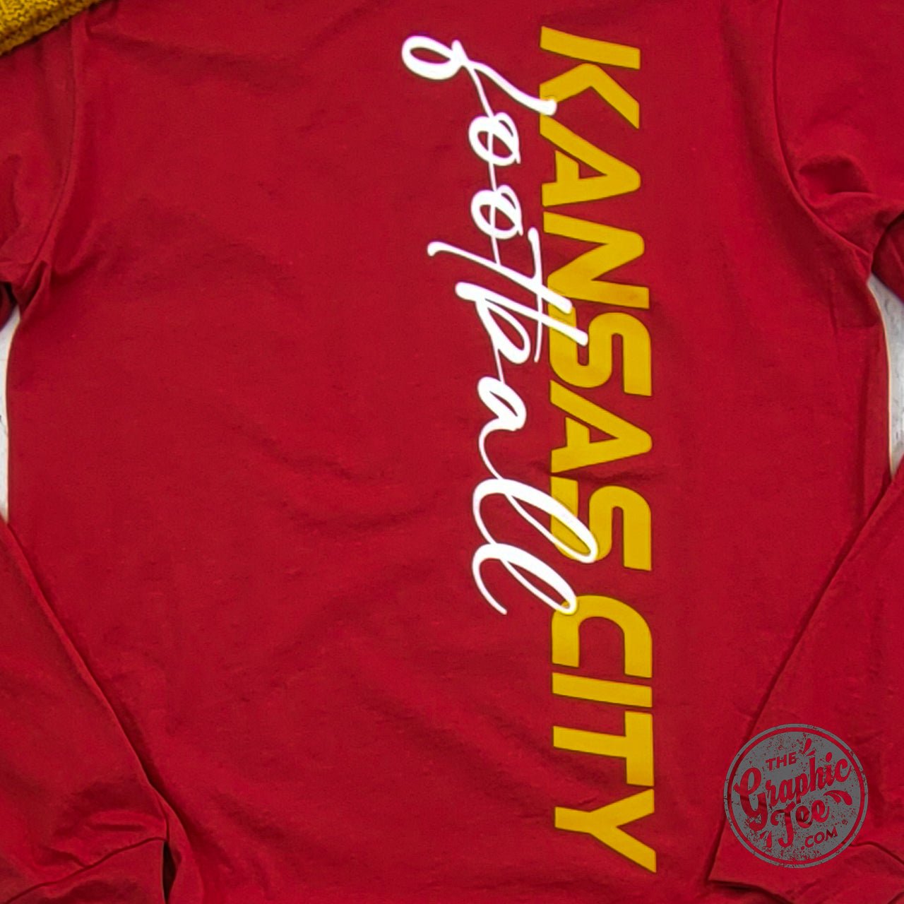 Kansas City Football Side Print Long Sleeve Tee