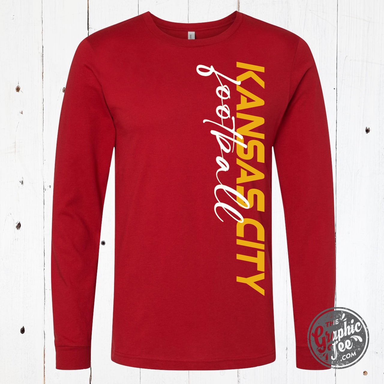 Kansas City Football Side Print Long Sleeve Tee