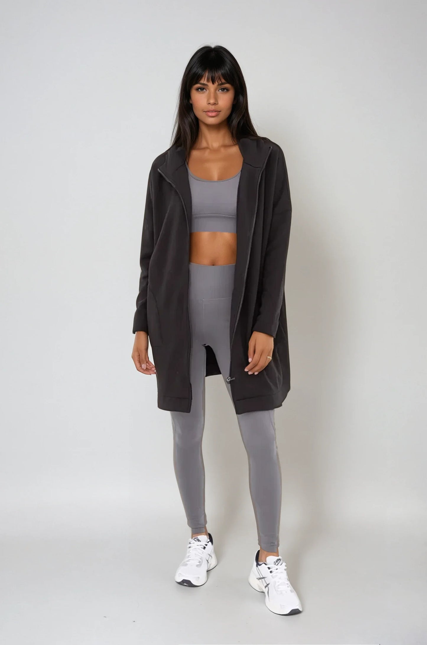 Cozy Comfort Zip Up Hoodie Jacket Black