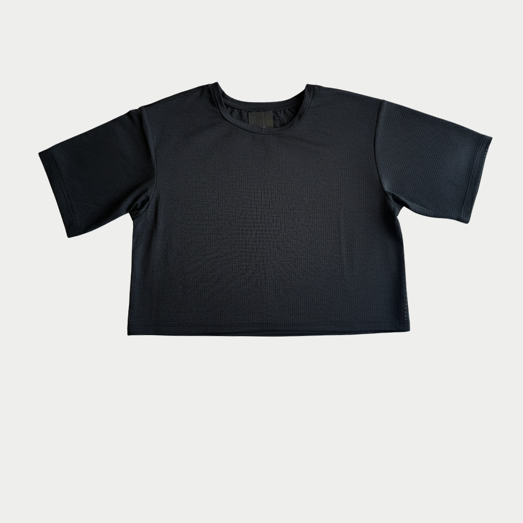 LA Gear Women’s Cropped Mesh Tee | Black