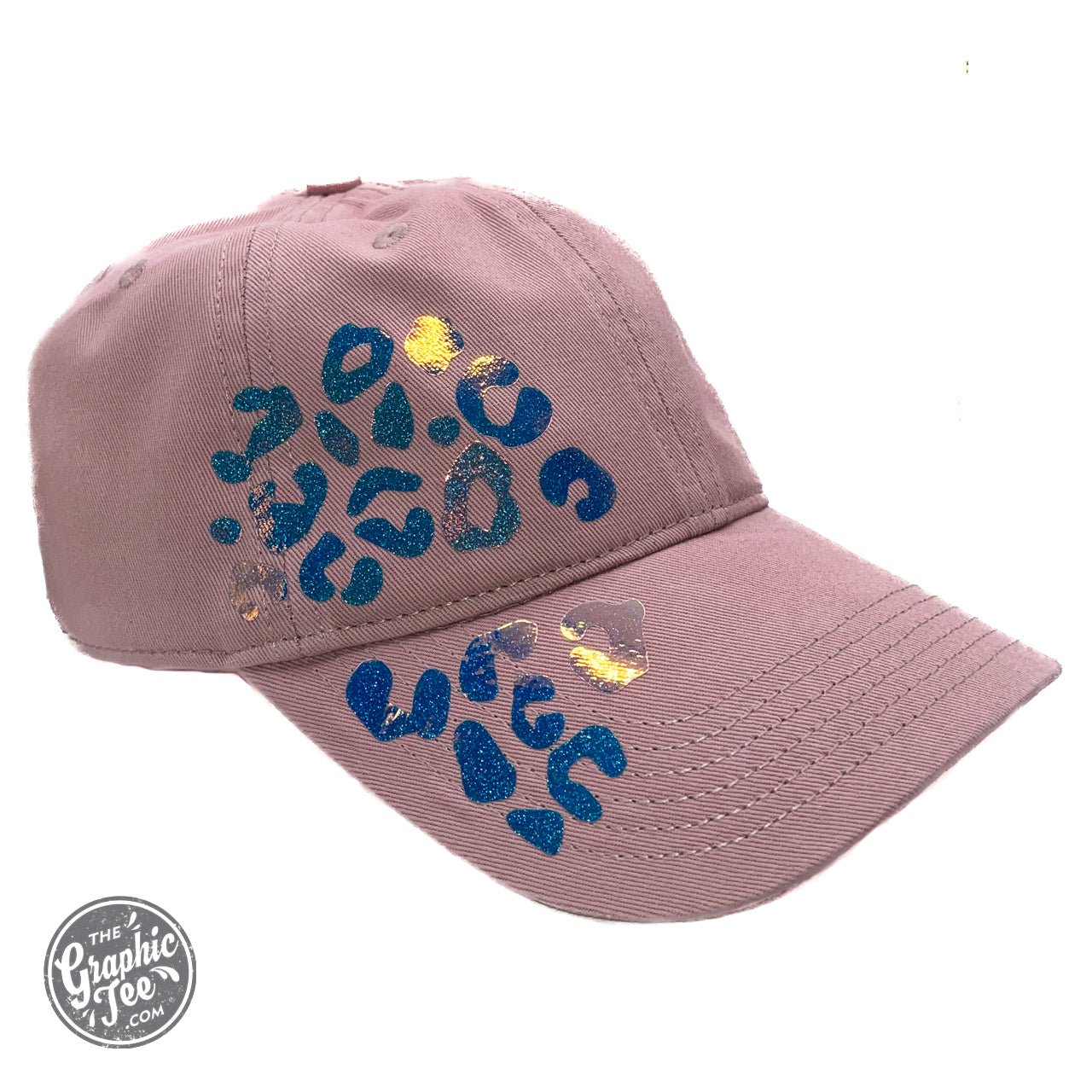 Leopard Bling Dusty Rose Cap