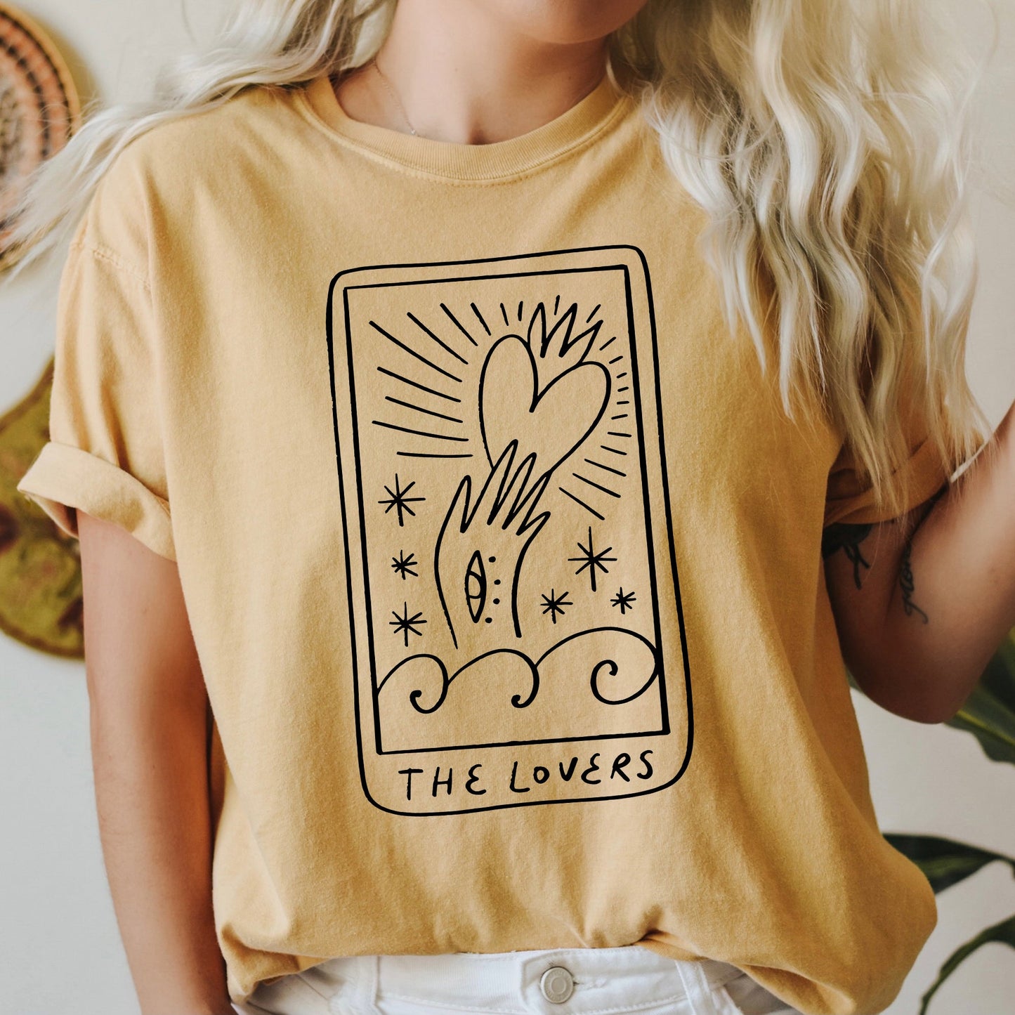 Lovers Tarot, Mystical, Magic, Comfort Colors Tshirt, Valentine's Day