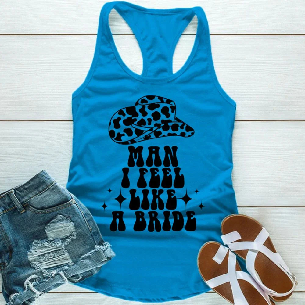 πΎ Man I Feel Like a Bride Bachelorette Party Tank Top π