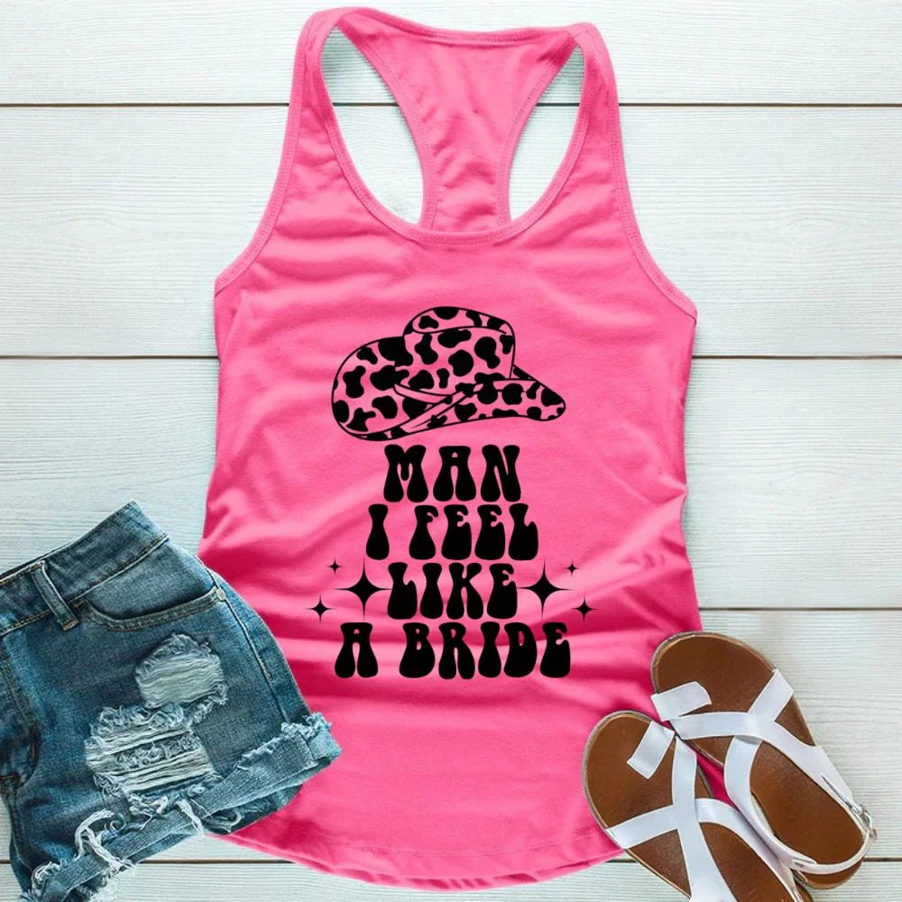 πΎ Man I Feel Like a Bride Bachelorette Party Tank Top π
