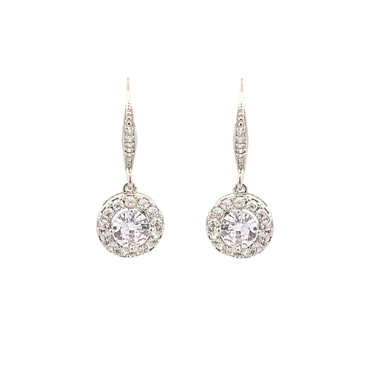 Mia Halo Drop Earrings - Aaria Tees