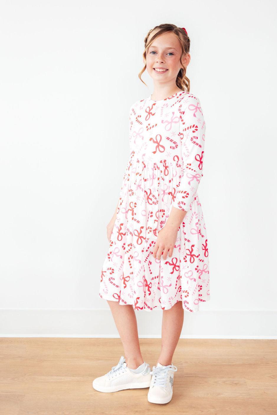 Candy Cane Lane L/S Pocket Twirl Dress