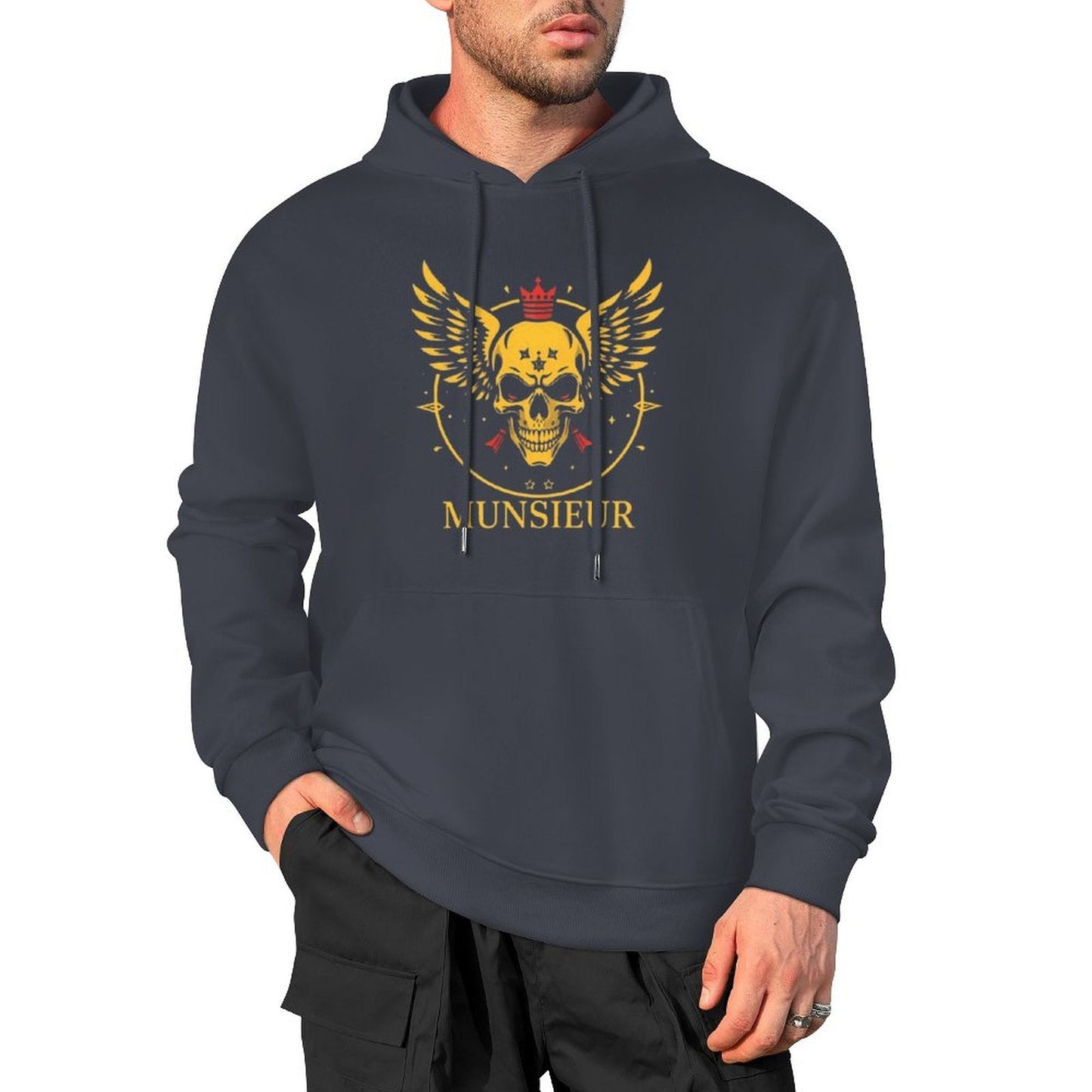Munsieur Skull Design Hoodie for Urban Fashion