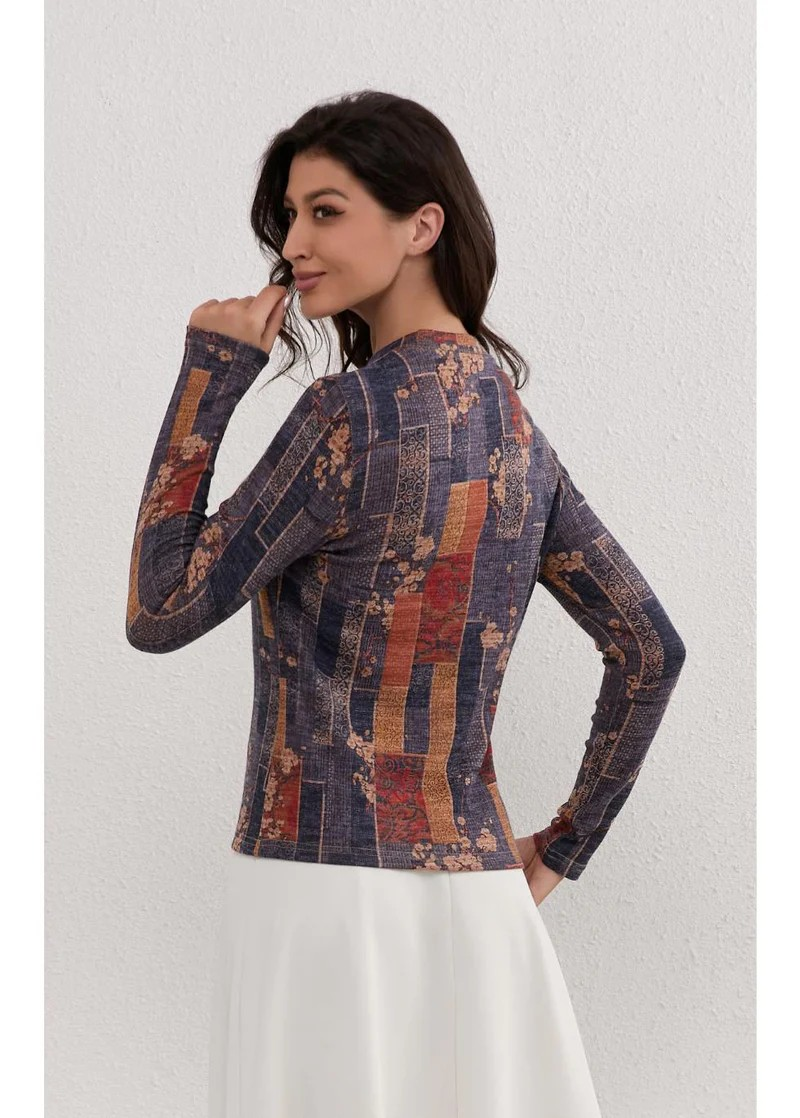 Vintage Mosiac Stretch Top - Aaria Tees