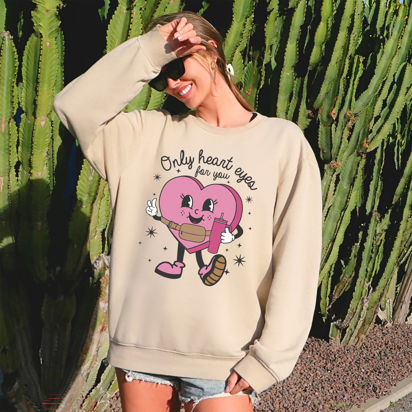 Only Heart Eyes For You, Pink Heart, Bougie, Boojee, Sweatshirt, Valentine's Day