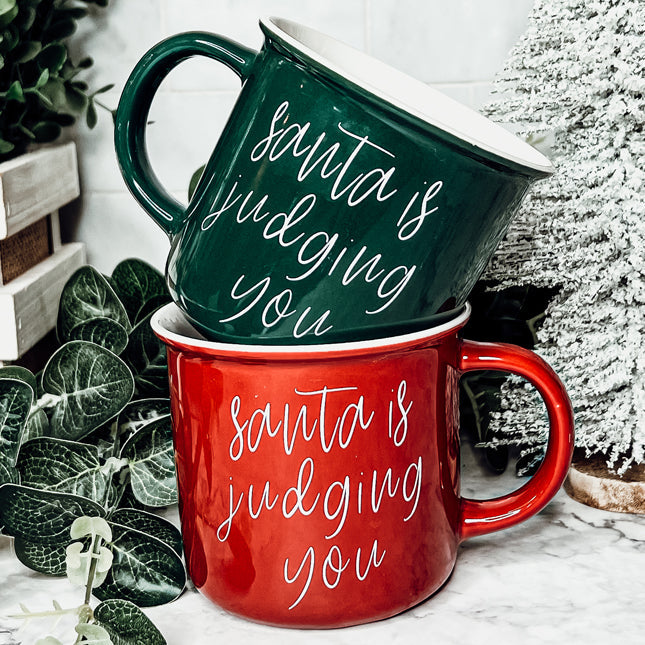 Santa is Judging Mug