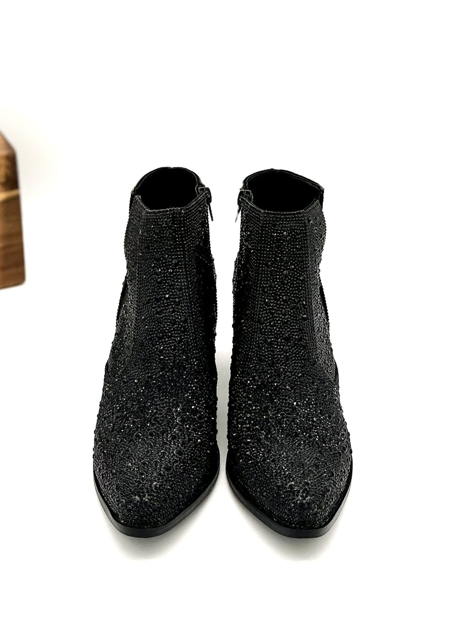 Shine Star Rhinestone Bootie in Black (Online Exclusive)