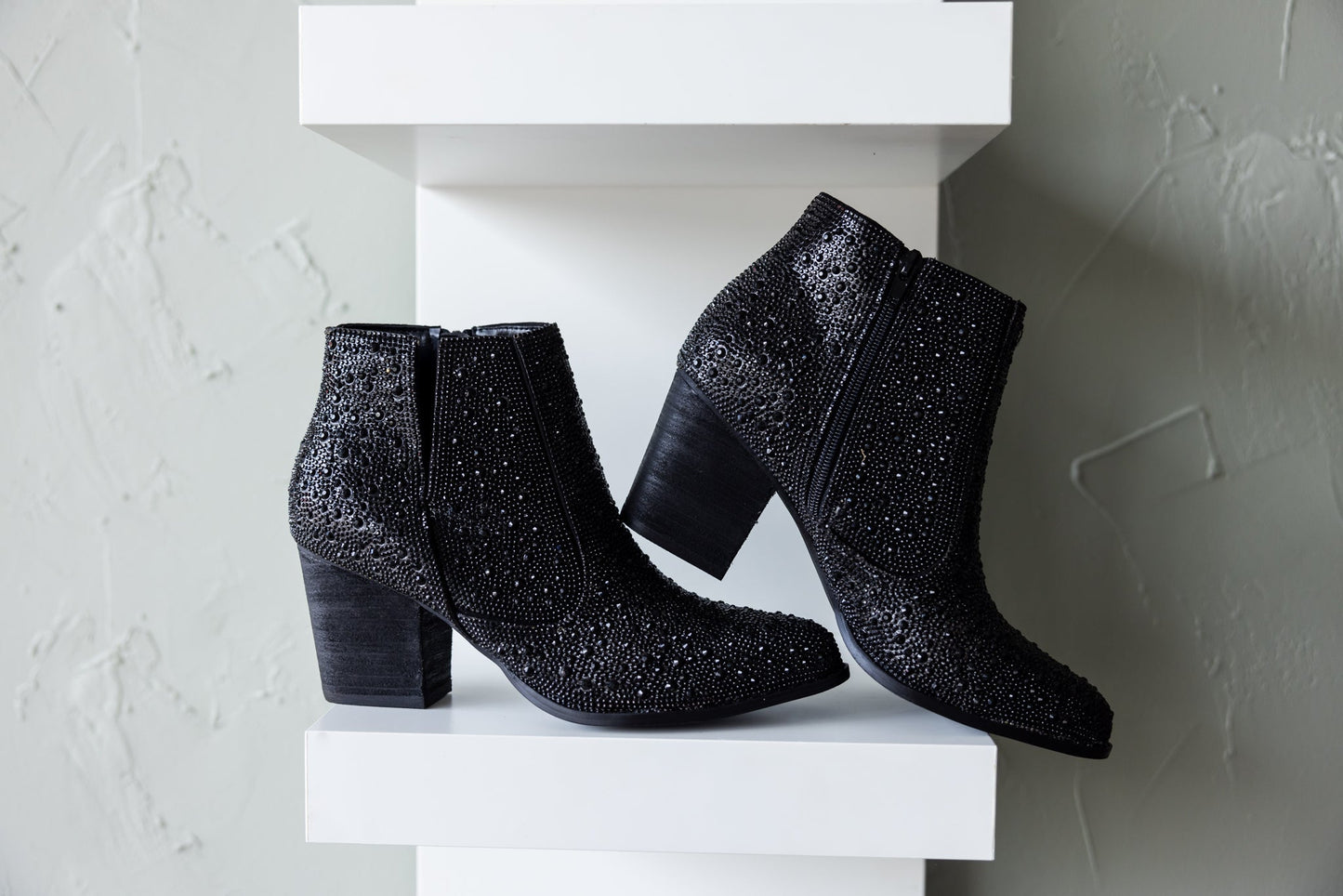 Shine Star Rhinestone Bootie in Black (Online Exclusive)