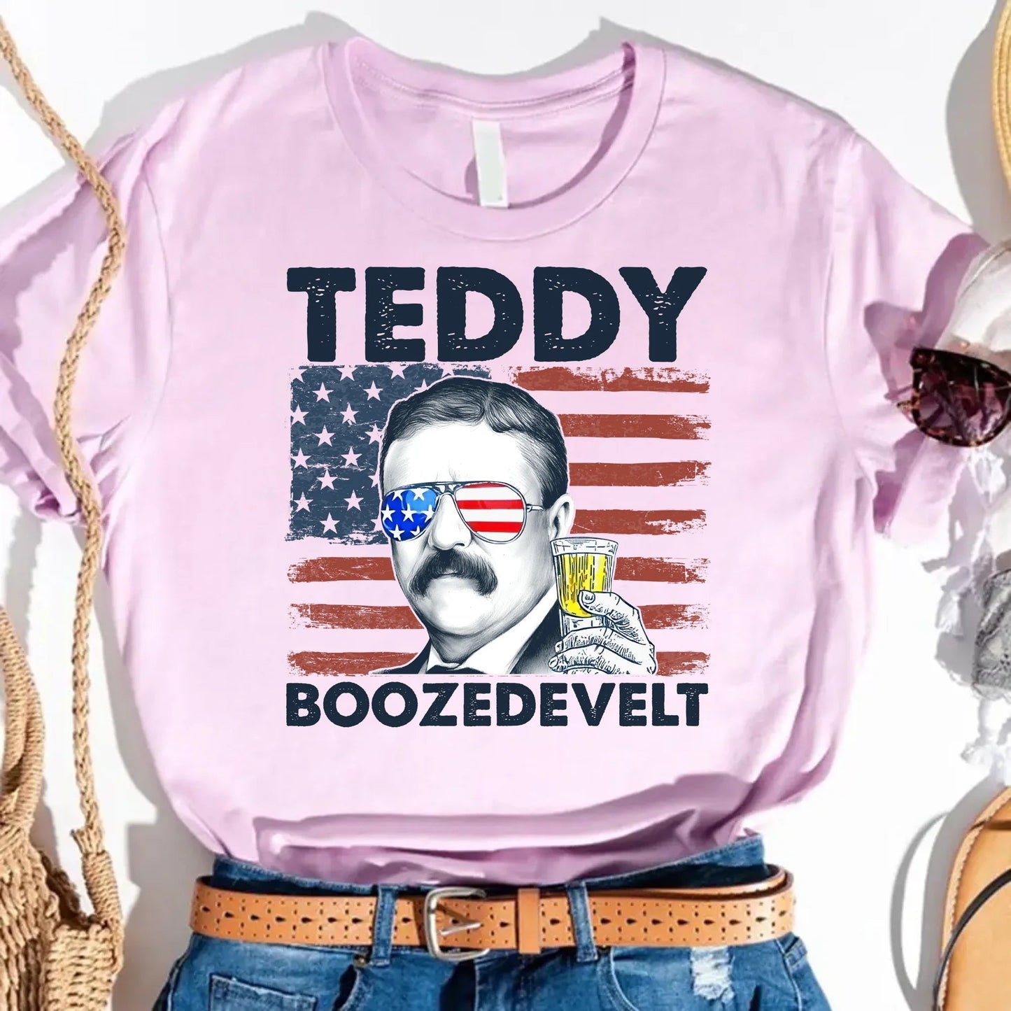 Teddy Boozedevelt 4th of July Shirt – Roosevelt Party Drinking Tee