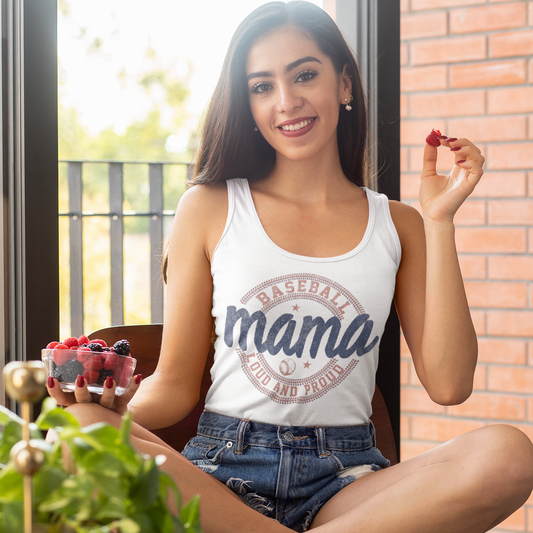 Baseball Mama Loud And Proud Graphic Tank