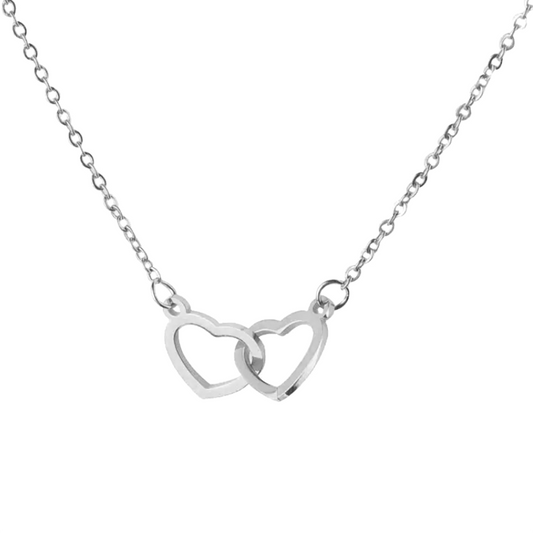 Double Heart Necklace - Aaria Tees