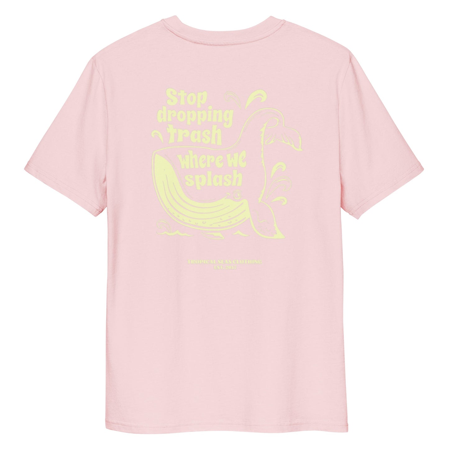 Whale Trash Splash organic cotton t-shirt - Aaria Tees