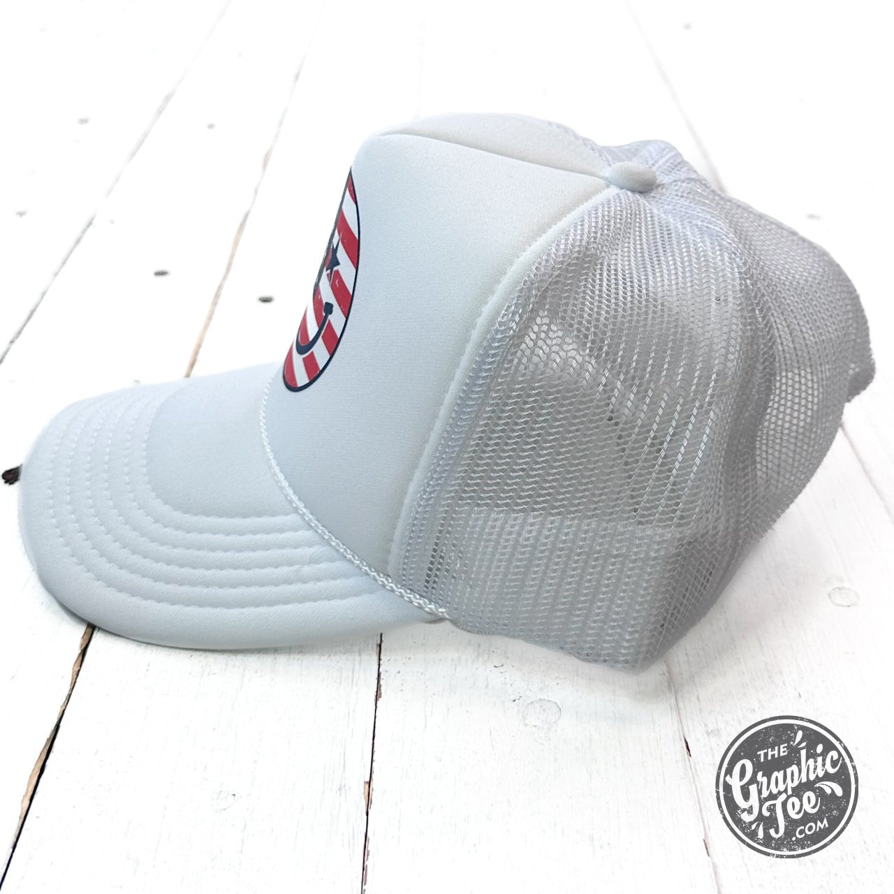 USA Smiley Foam Trucker Cap