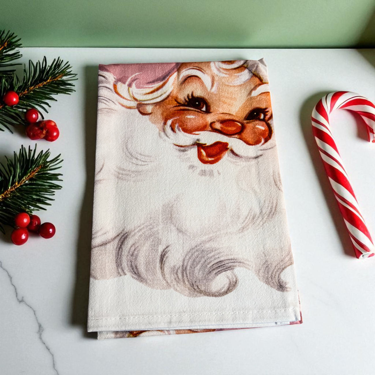 Vintage Pink Santa