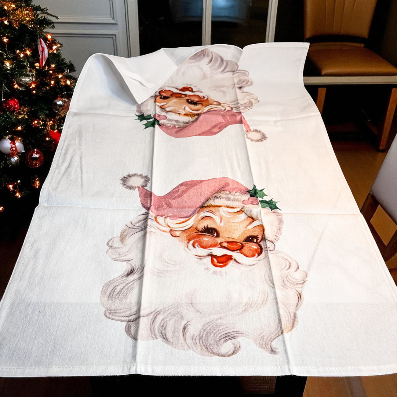 Vintage Pink Santa