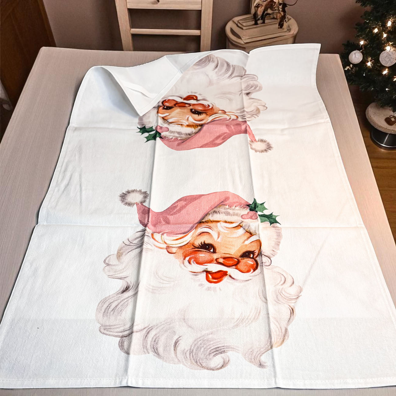 Vintage Pink Santa