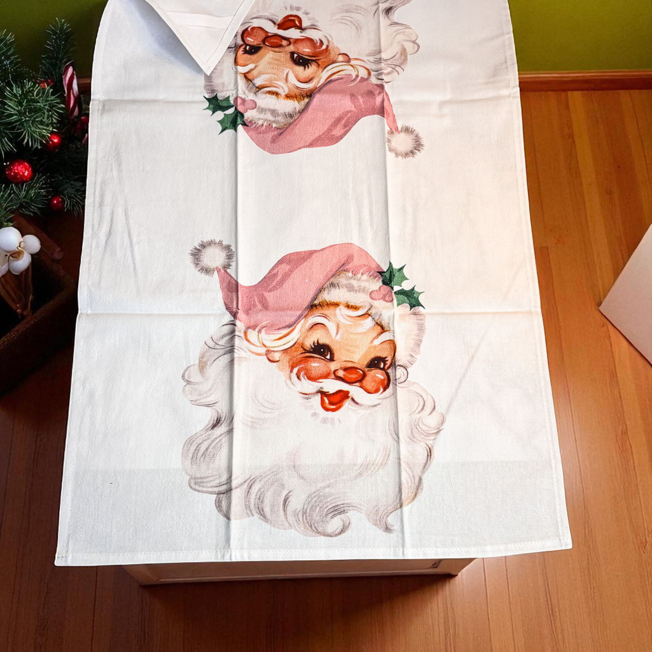 Vintage Pink Santa