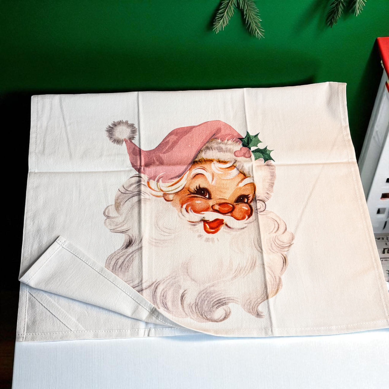 Vintage Pink Santa