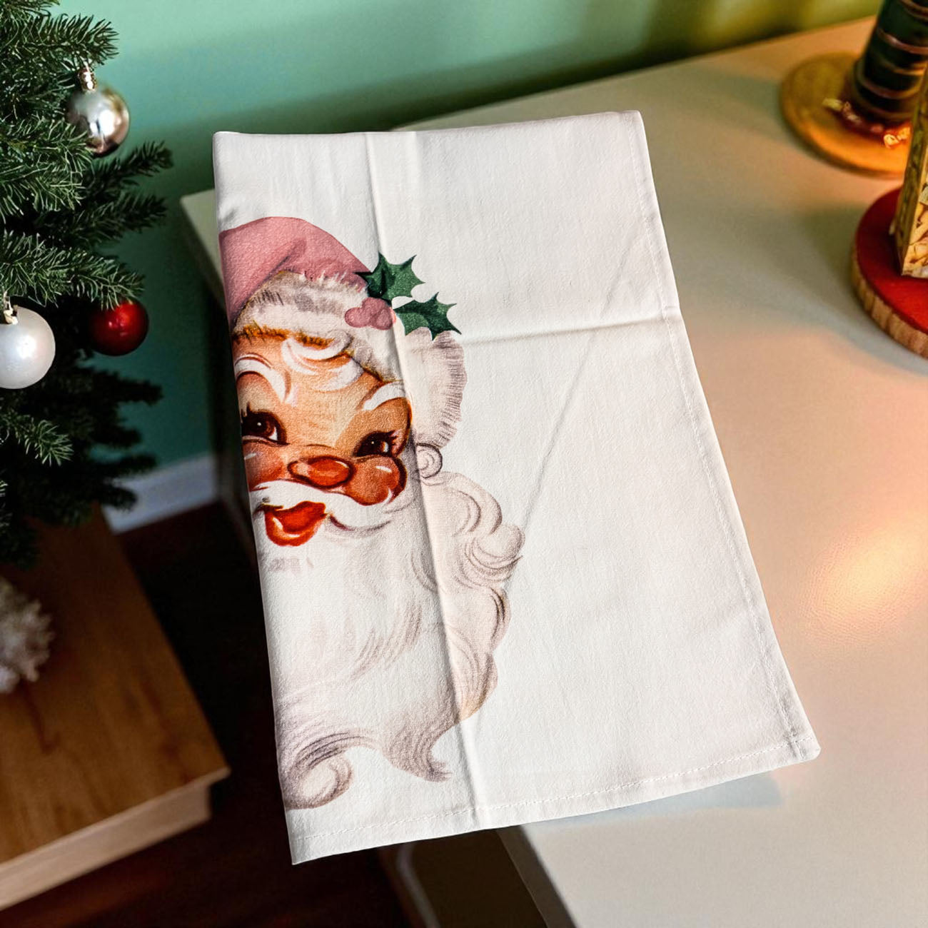Vintage Pink Santa