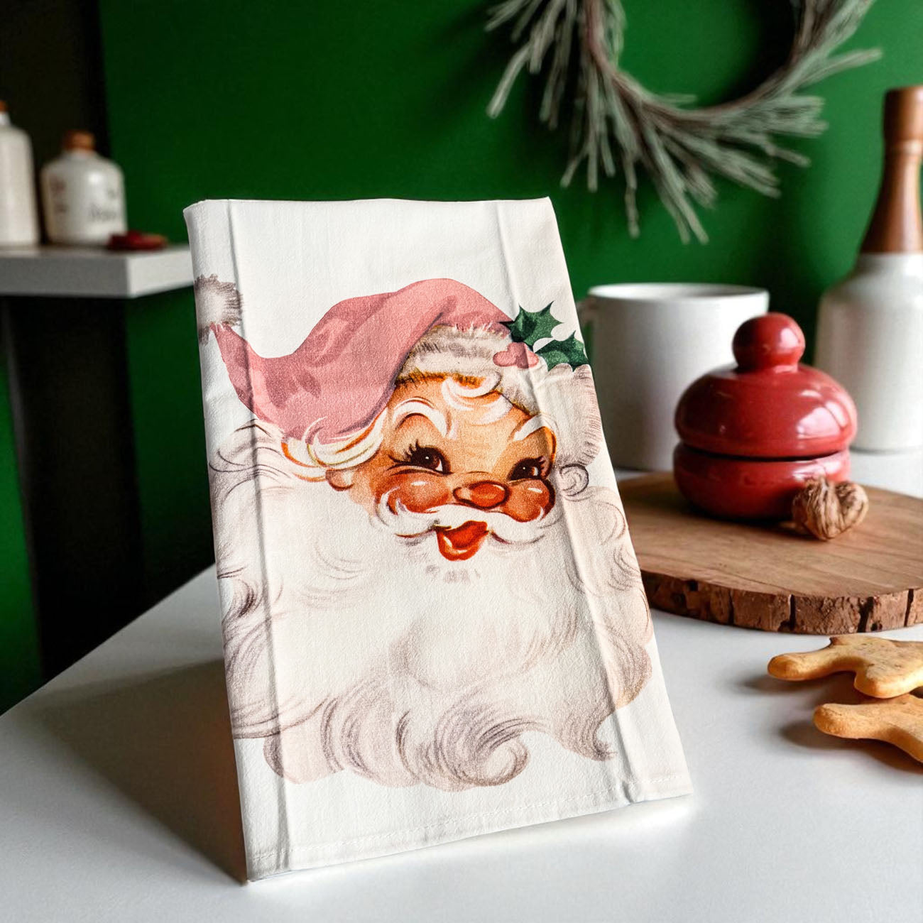 Vintage Pink Santa