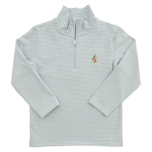 Embroidered Lures 1/4 Zip Stripe Pullover