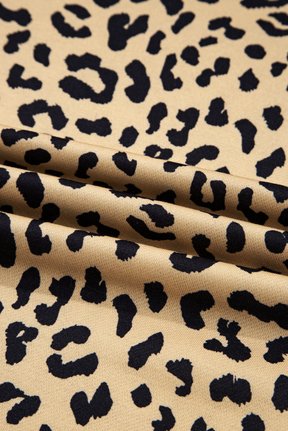 Leopard Stripe Colorblock Patchwork Sweatshirt