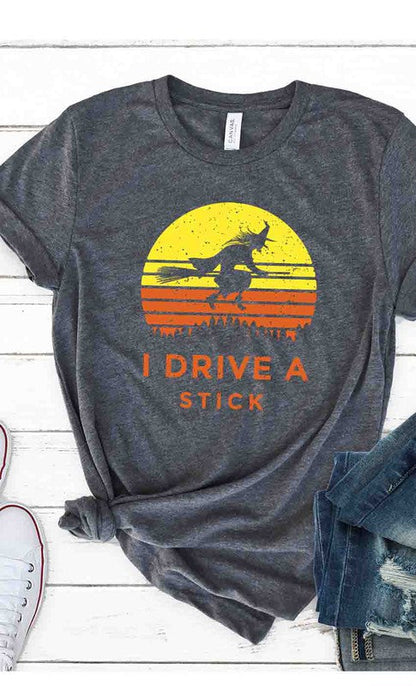 Witch Halloween PLUS Graphic Tee T-Shirt