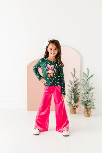 Hot Pink Velvet | Wide-Leg Pants
