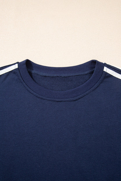 Varsity Stripe Crewneck Pullover and Sweatpants Set