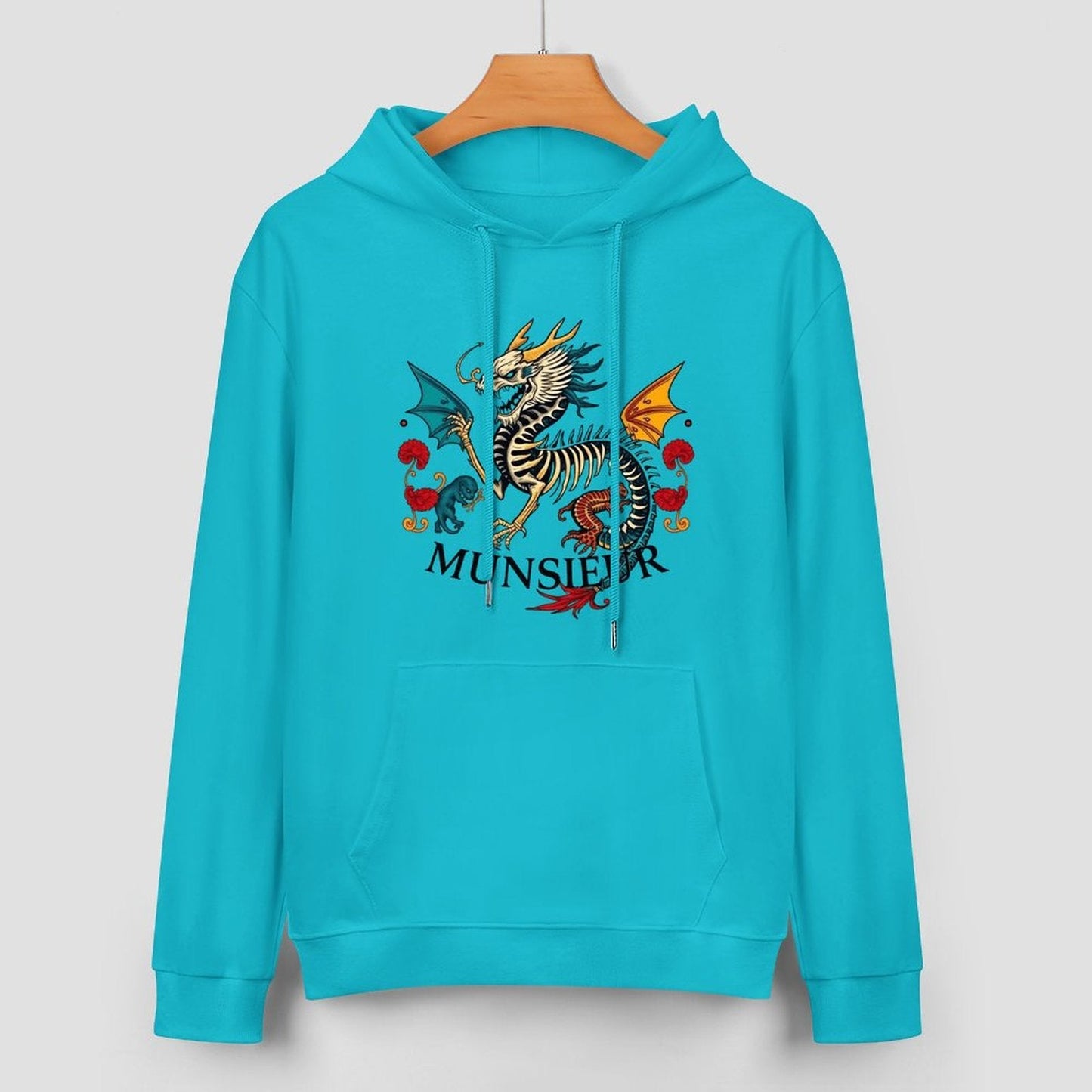 Munsieur Inferno Crest: Dragon Hoodie for Men