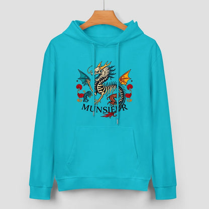 Munsieur Inferno Crest: Dragon Hoodie for Men